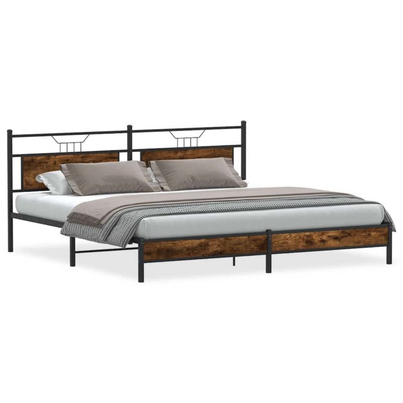 Łóżko metalowe WaszeMeble 193x201 cm brąz WM-3325107 1 szt.