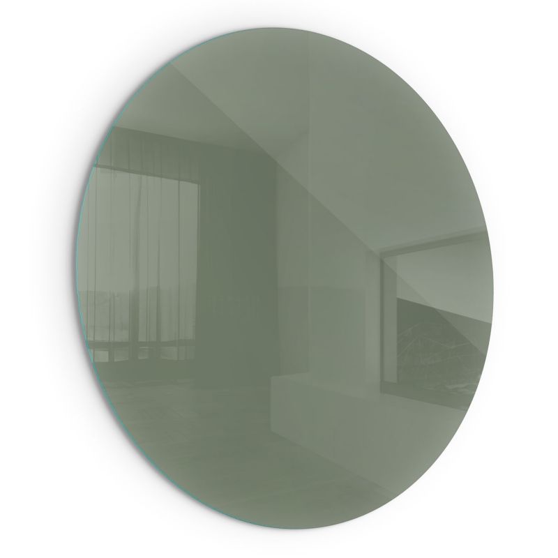 Transparentne Szkło Ochronne Wallfluent fi90 cm Płyta pod Kominek Kolor Oliwkowy 1 szt.