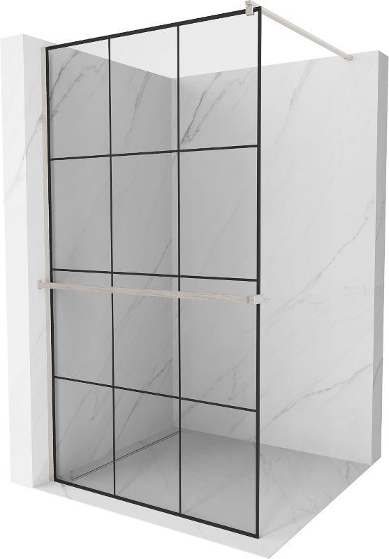 Ścianka prysznicowa Mexen Kioto+ czarny wzór 110x200 cm 800-110-121-97-77 1 szt.