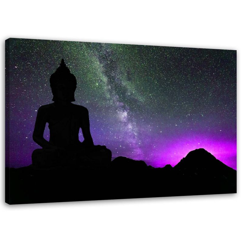 Obraz na płótnie Feeby Budda i zorza polarna 45x30cm 1szt