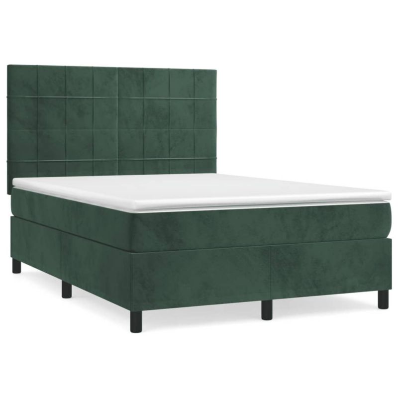 Łóżko kontynentalne WaszeMeble 140x190 cm zielone WM-3143022 1 szt.