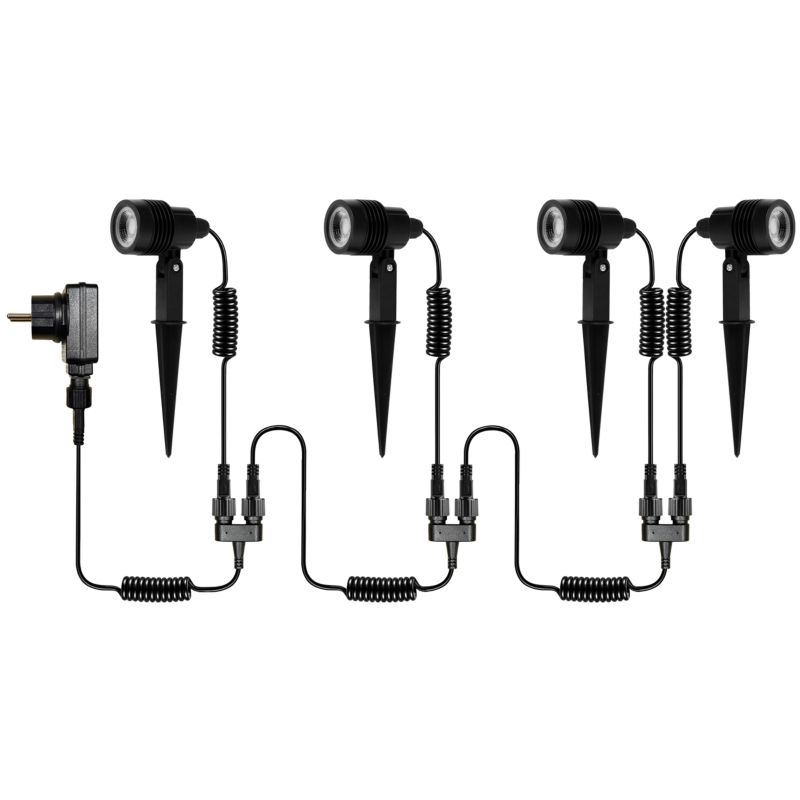 Lampa ogrodowa LED MasterLED Neo Xela wbijana zewnętrzna gruntowa IP54 3000K 24V zestaw 4 szt.