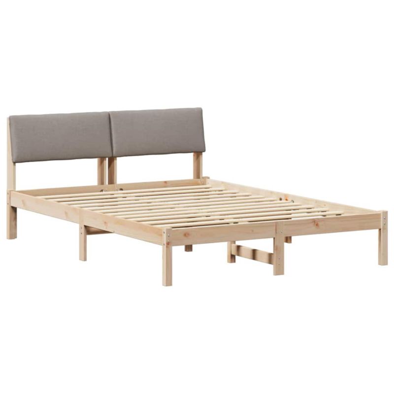Łóżko Drewniane WaszeMeble 135x190 cm Brązowe WM-878552 1 szt.