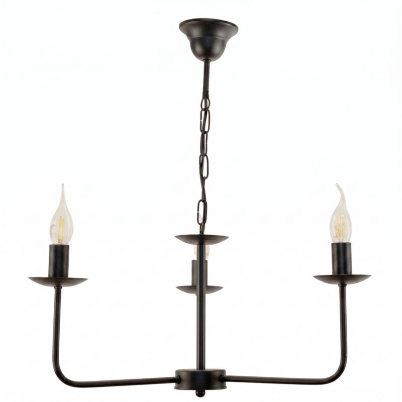 Żyrandol Edylit czarny loft industrialny do salonu 3xE14 GALIA 15-722 1 szt.