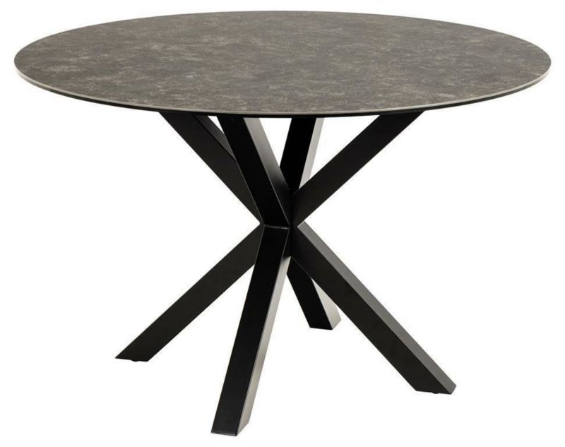 Stół okrągły Heaven do jadalni i salonu ACTONA czarny marmur industrialny 120 cm 1 szt.