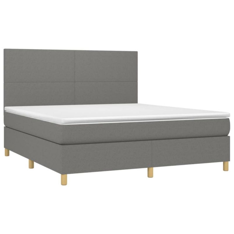 Łóżko kontynentalne WaszeMeble 180x200 cm ciemnoszara WM-3135294 1 szt.