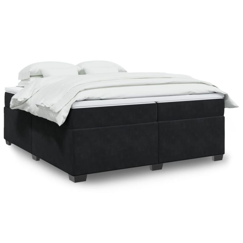 Łóżko kontynentalne WaszeMeble 200x200 cm czarne WM-3285307 1 szt.