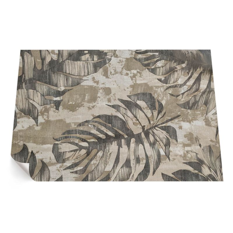 Dywan Winylowy Z Nadrukiem ArtPrintCave 120x180 cm Boho liście rośliny z teksturą surowy styl 1 szt.
