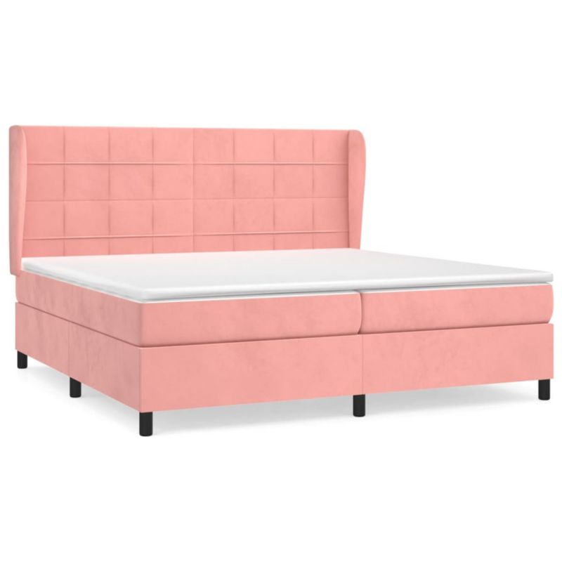 Łóżko kontynentalne WaszeMeble 200x200 cm różowe WM-3129236 1 szt.