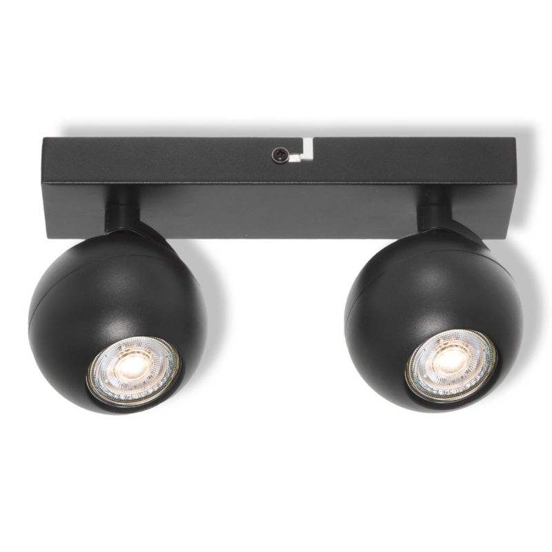 Lampa Sufitowa Osram Oprawa Natynkowa Ruchoma Punktowa Reflektor 2x GU10 Czarna SPHERAL 1 szt.