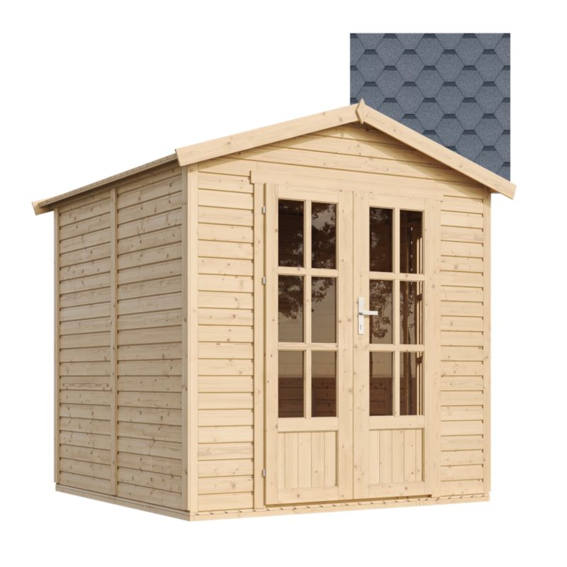 Drewniane biuro ogrodowe Timbela M351FBH351FBGREY 4 m² z podłogą i płytkami 1 szt.