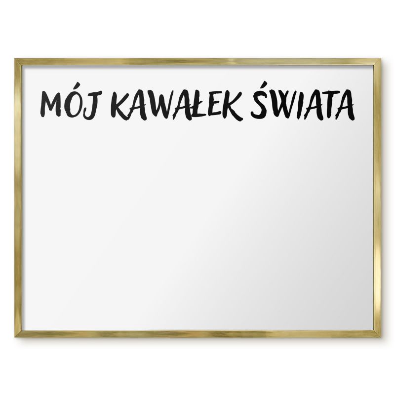 Tablica Na Magnesy Z Wakacji Tulup 80x60 cm Mój kawałek świata - Złota rama Do salonu, sypialni 1 szt.
