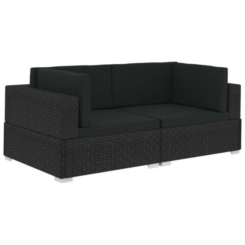 Zestaw mebli ogrodowych modułowy WaszeMeble czarny z poduszkami WM-47263 1 kpl