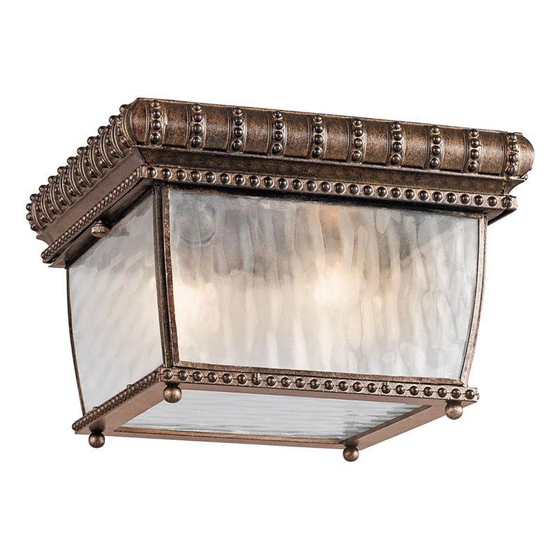 Lampa sufitowa zewnętrzna Kichler Venetian Rain szczotkowany brąz 2 x E14 x 60W IP44 wym: 14 x 23,5 x 23,5 cm - 1 szt.