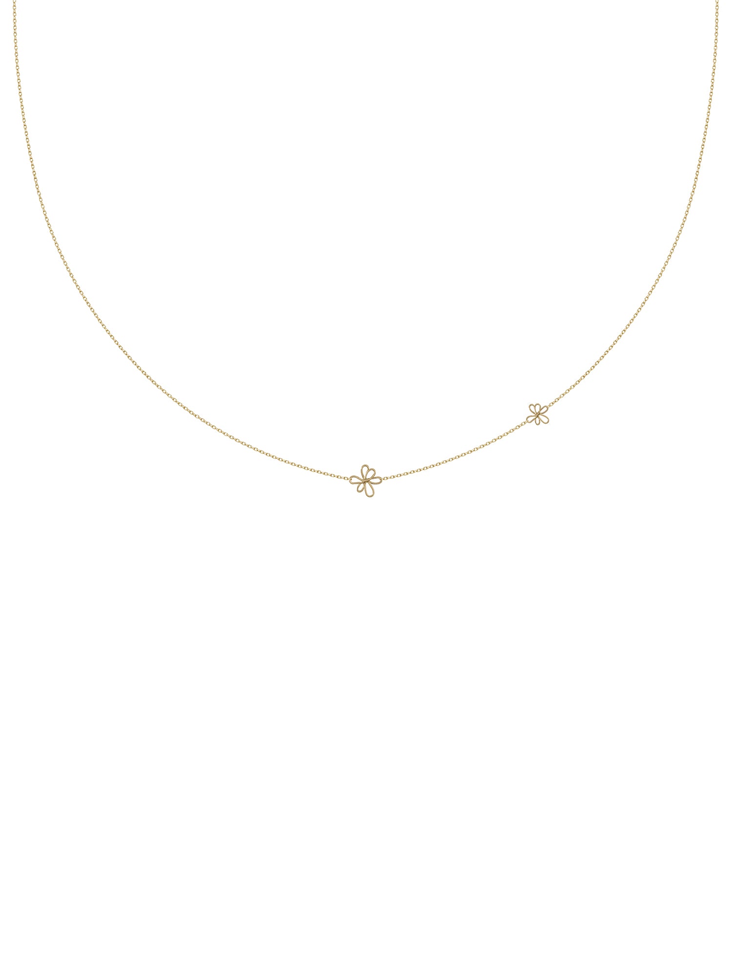 Mini Fuji Necklace N°1 - naszyjnik z zawieszką w kształcie kwiatka, 40
