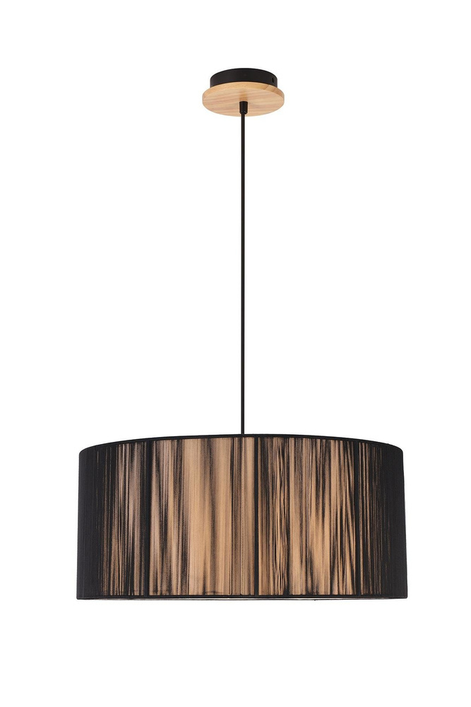Czarna lampa wisząca z regulacją wysokości do salonu KIOTO 45 cm