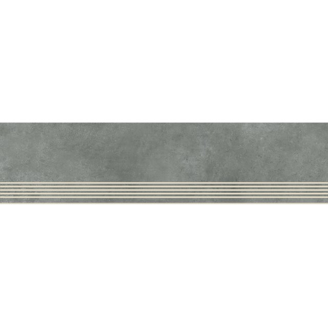 Gres szkliwiony stopnica GENFORD grey mat 29,8x119,8 gat. I