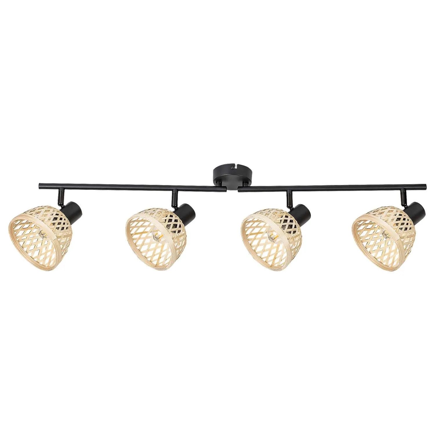 Rabalux Lampa RATTAN 4xE14 15W czarna