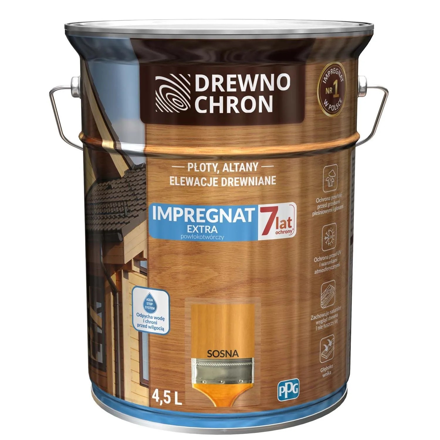 Drewnochron Impregnat Extra powłokotwórczy sosna - 4,5L