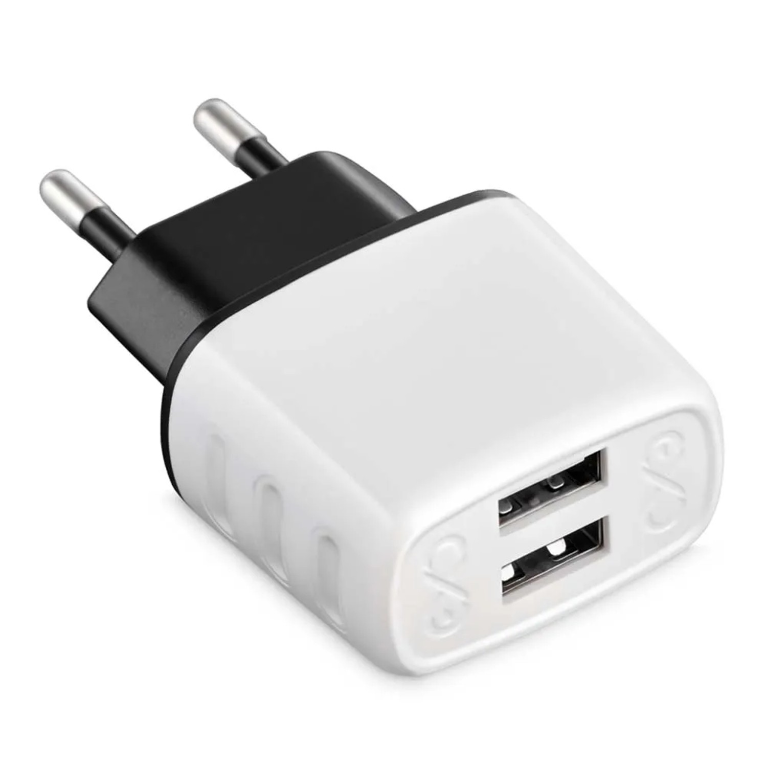 Ładowarka sieciowa CUTE 2xUSB biało-czarna