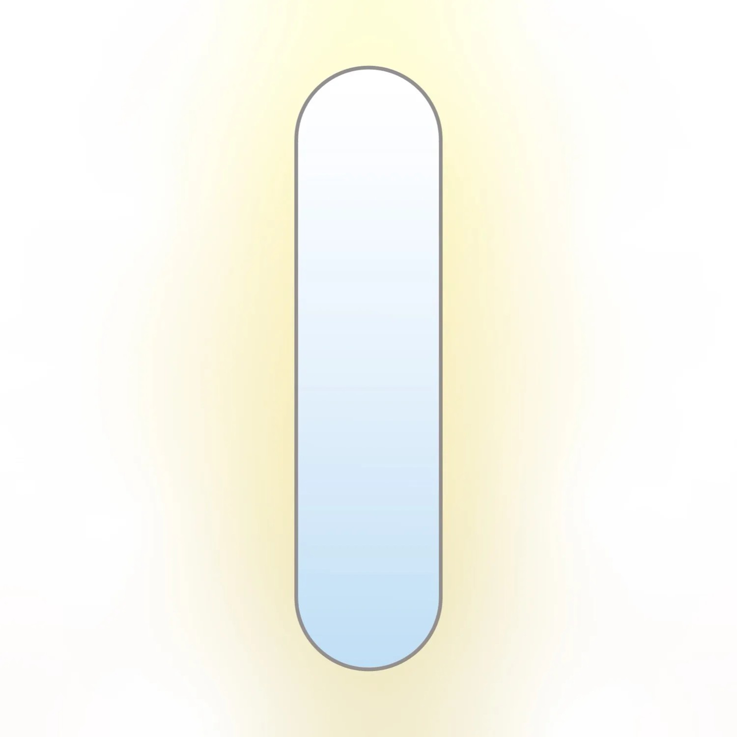 Lustro LED Pastille Srebrne Zimne 140x60