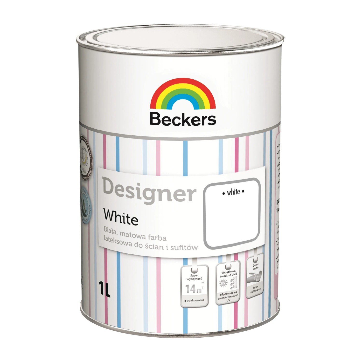 Farba Beckers Designer White mat biała 1 l