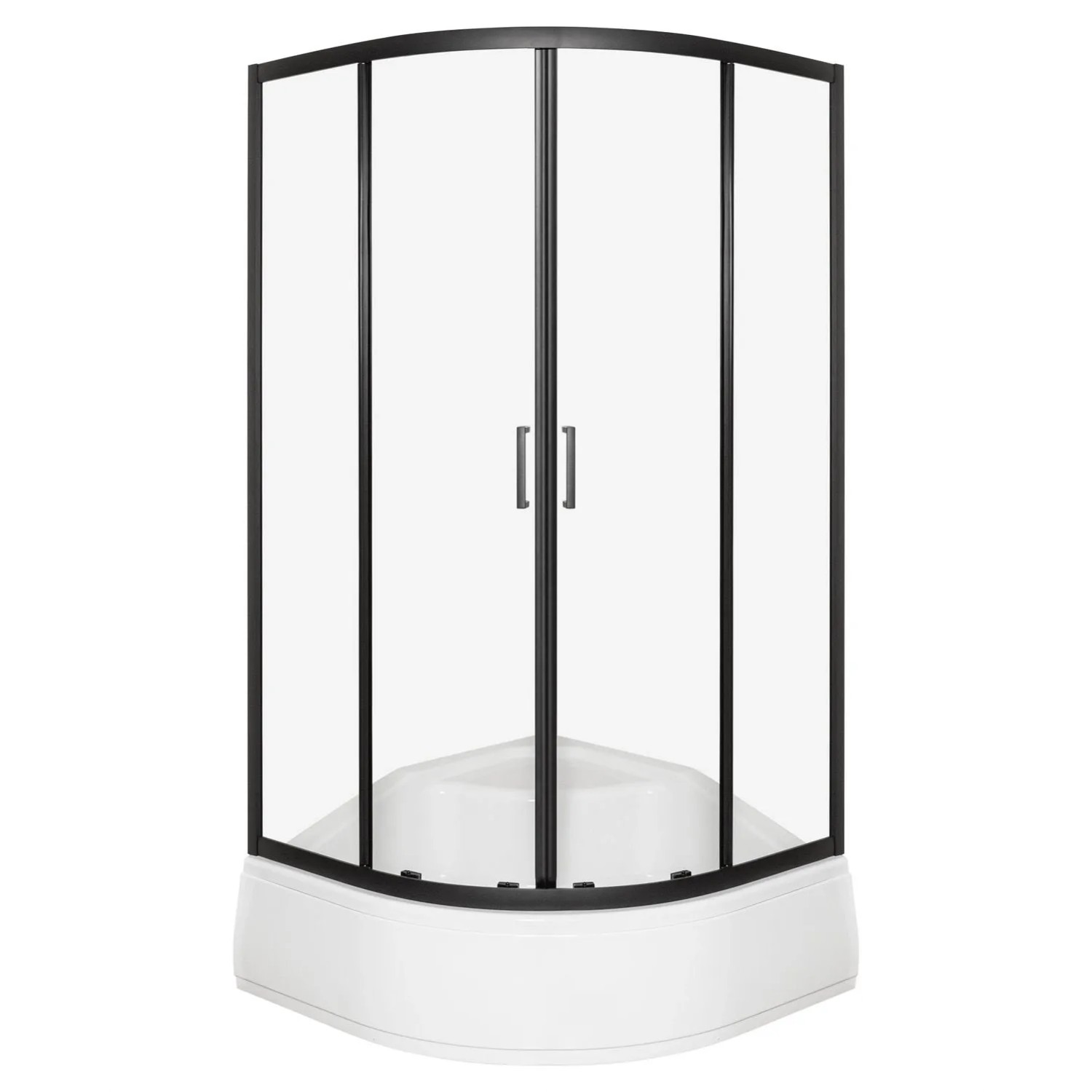 Kabina półokrągła Aruba chrom 5mm 200x80x80