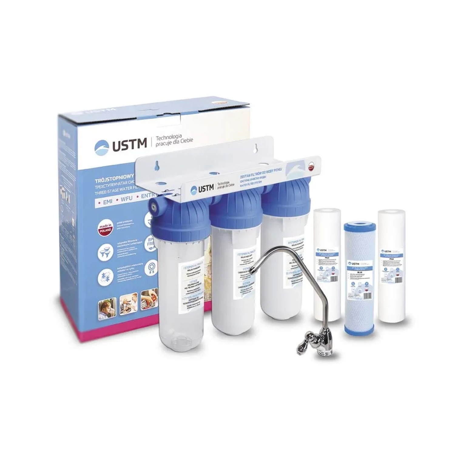 UST-M Zestaw filtrów wody 3-stopniowy FS2 EMI