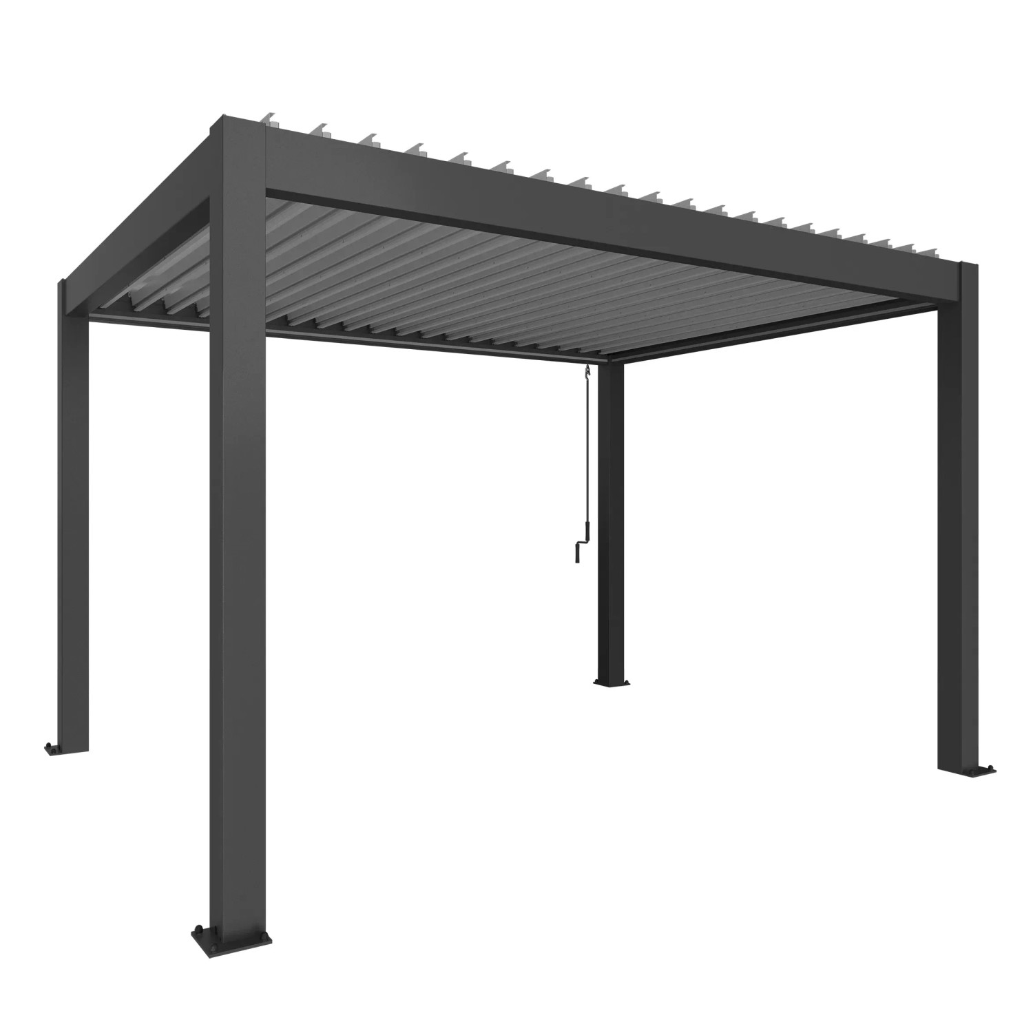Biohort Pergola 255 cm x 404,5 cm x 312 cm Ciemnoszara/Srebrny metalik