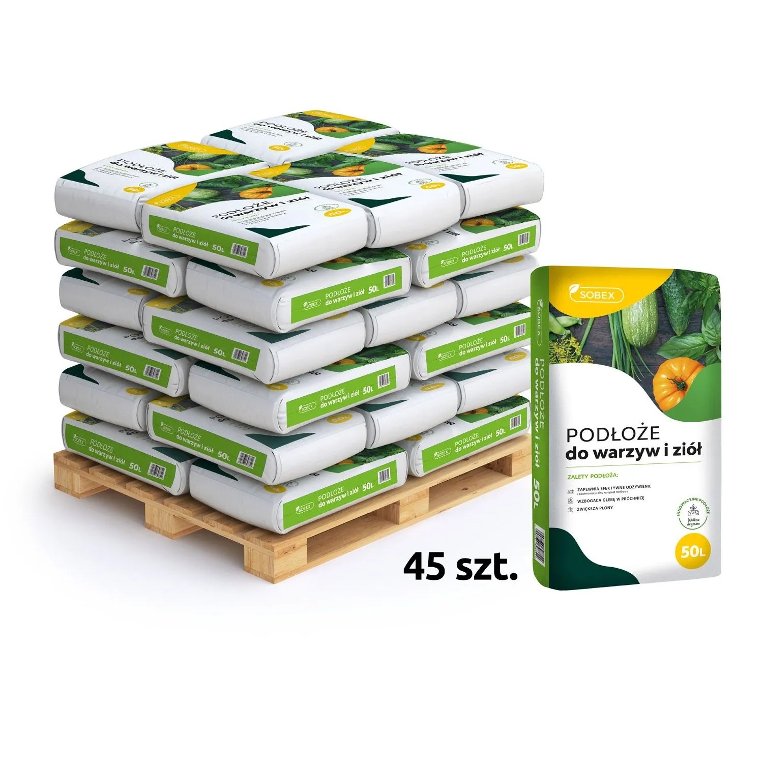 Sobex Podłoże do warzyw i ziół - 45 x 50 l