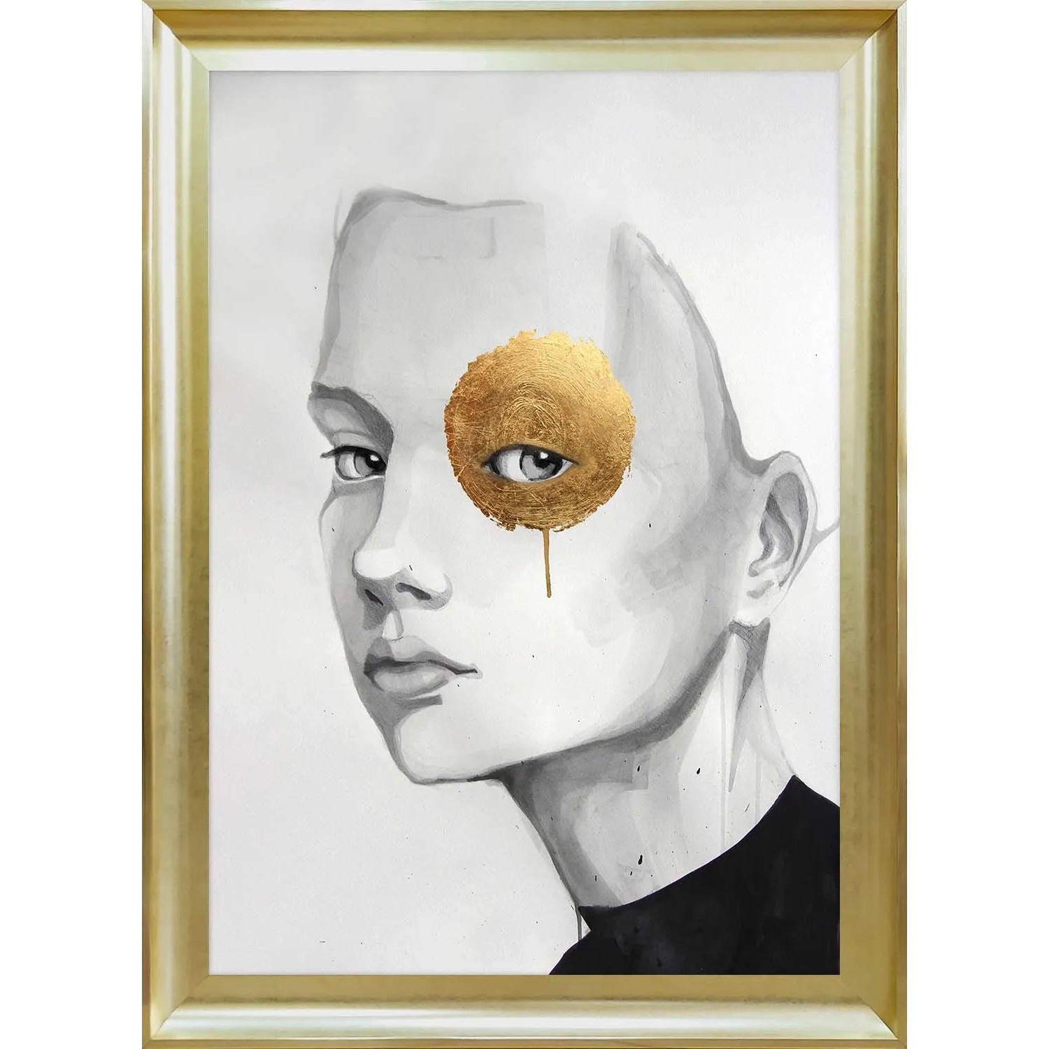 ARS LONGA Obraz WOMAN GOLDEN EYE 58 x 78 cm