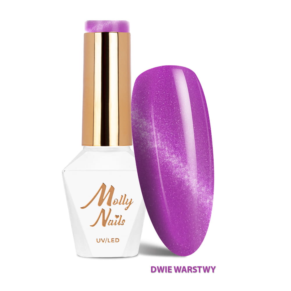 Lakier hybrydowy LED/UV Gel Polish Cat Eye Pastel Nr 273 Violet Molly Nails HEMA/Di-HEMA Free 8g