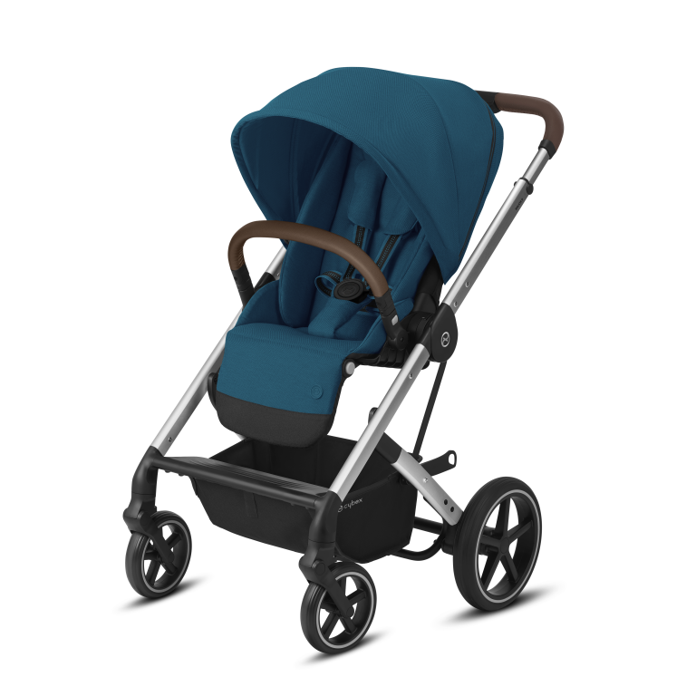 Cybex, Balios S-Lux - wózek głęboko-spacerowy-River Blue-Stelaż Silver