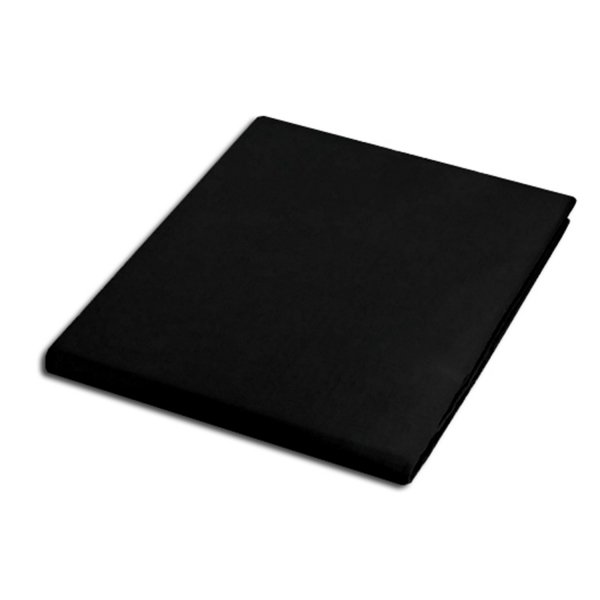 Prześcieradło satynowe bez gumki 220x200 l - czarny