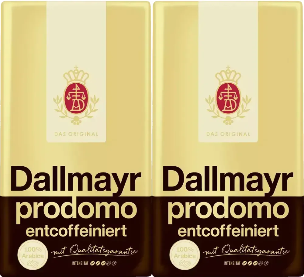 2x Kawa bezkofeinowa Dallmayr Prodomo Entcoffeiniert, mielona, 500g