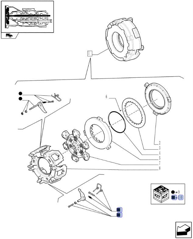 Zestaw łapek sprzęgła New Holland 84420877 CNH
