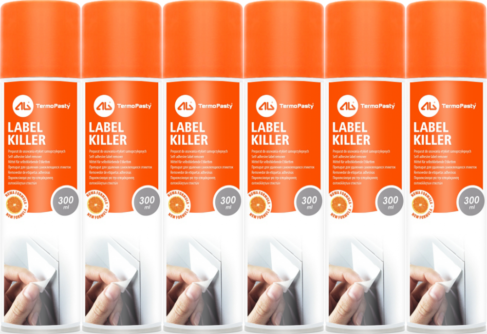 6x Spray do usuwania etykiet Label Killer, 300ml