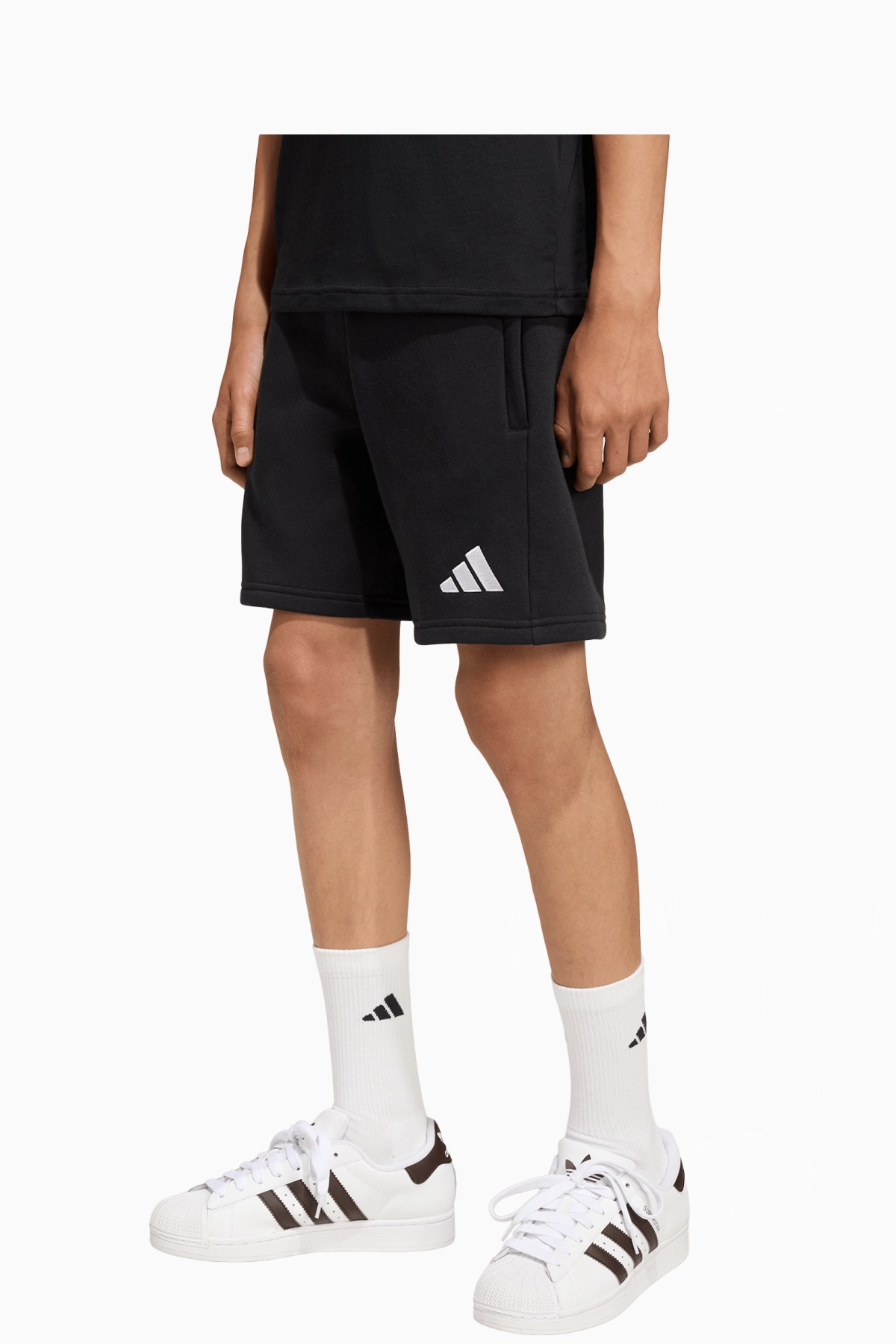 Spodenki adidas Entrada 26 Sweat Junior - Czarny