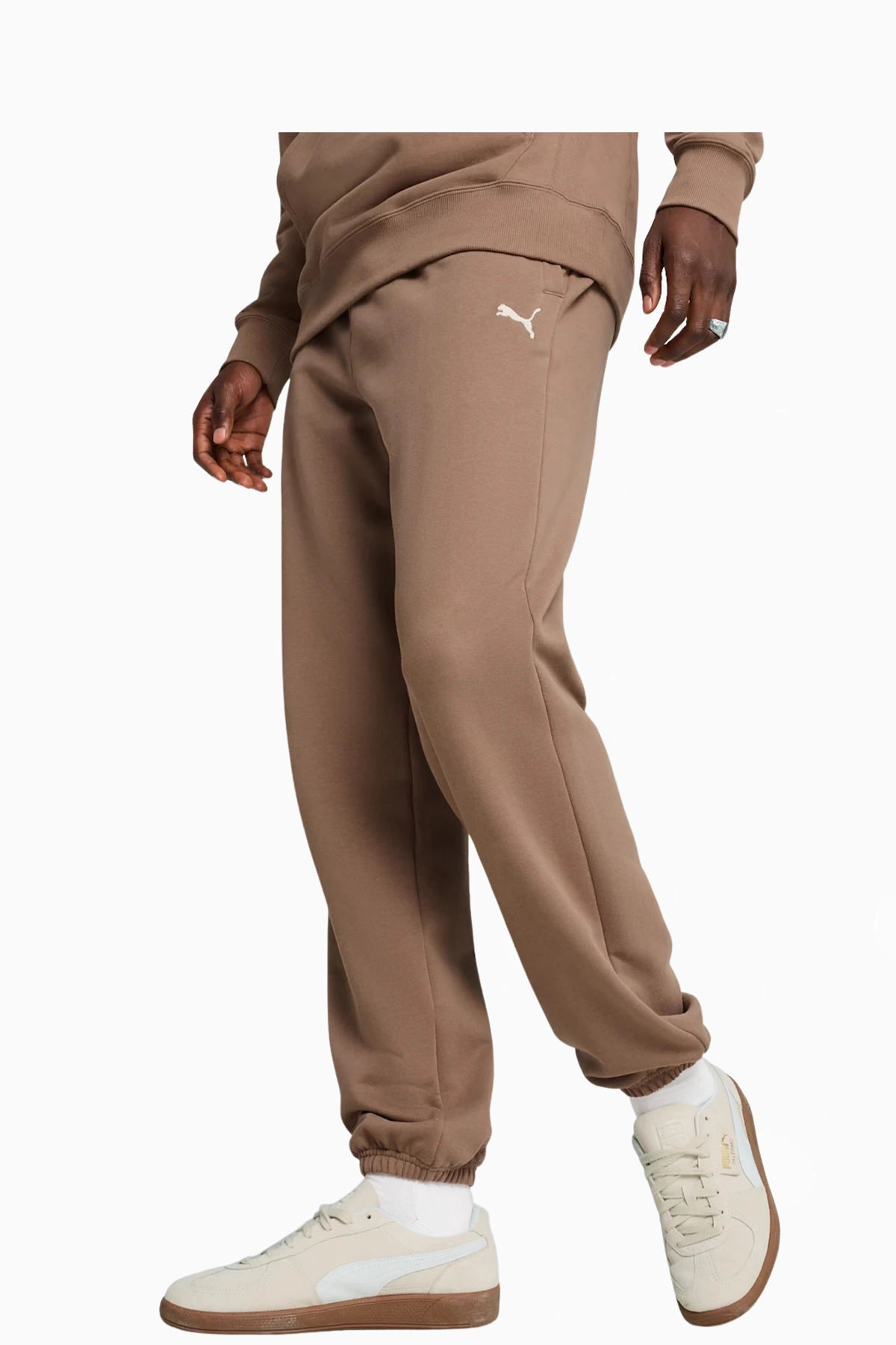 Spodnie Puma Wardrobe Essentials Relaxed - Brązowy