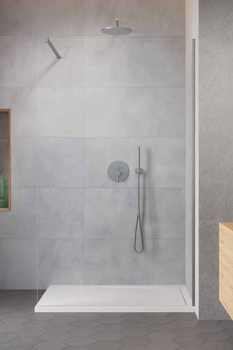 Darmowa Dostawa - Ścianka prysznicowa walk-in 70 cm szczotkowany/szkło przezroczyste Radaway Modo New II 3890749101