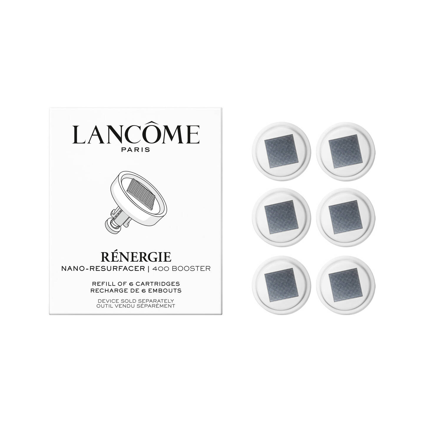 Lancôme RÉNERGIE NANO-RESURFACER | 400 BOOSTER - Next Generation At-Home Skincare Device With Clinical Efficacy Nano-Resurfacer – Refill pack ncl. 6 