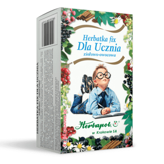 Herbatka dla ucznia - ziołowo-owocowa, saszetki, 20 sztuk