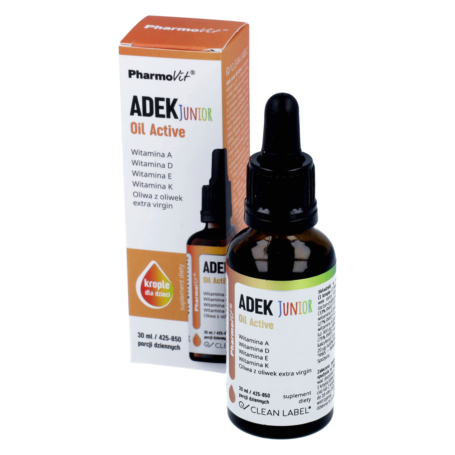Pharmovit adek junior oil active, krople, 30 ml