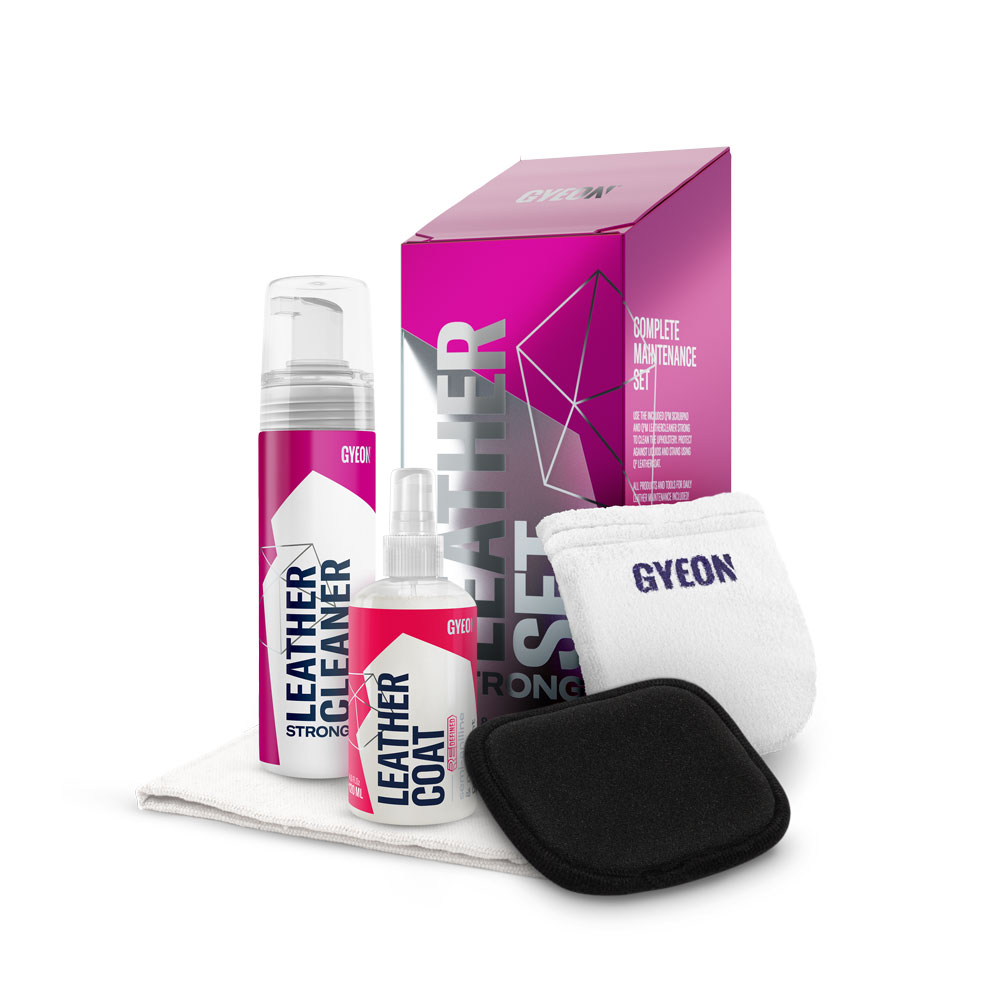 Gyeon Q2M Leather Set Strong - zestaw do pielęgnacji mocno zabrudzonej skóry