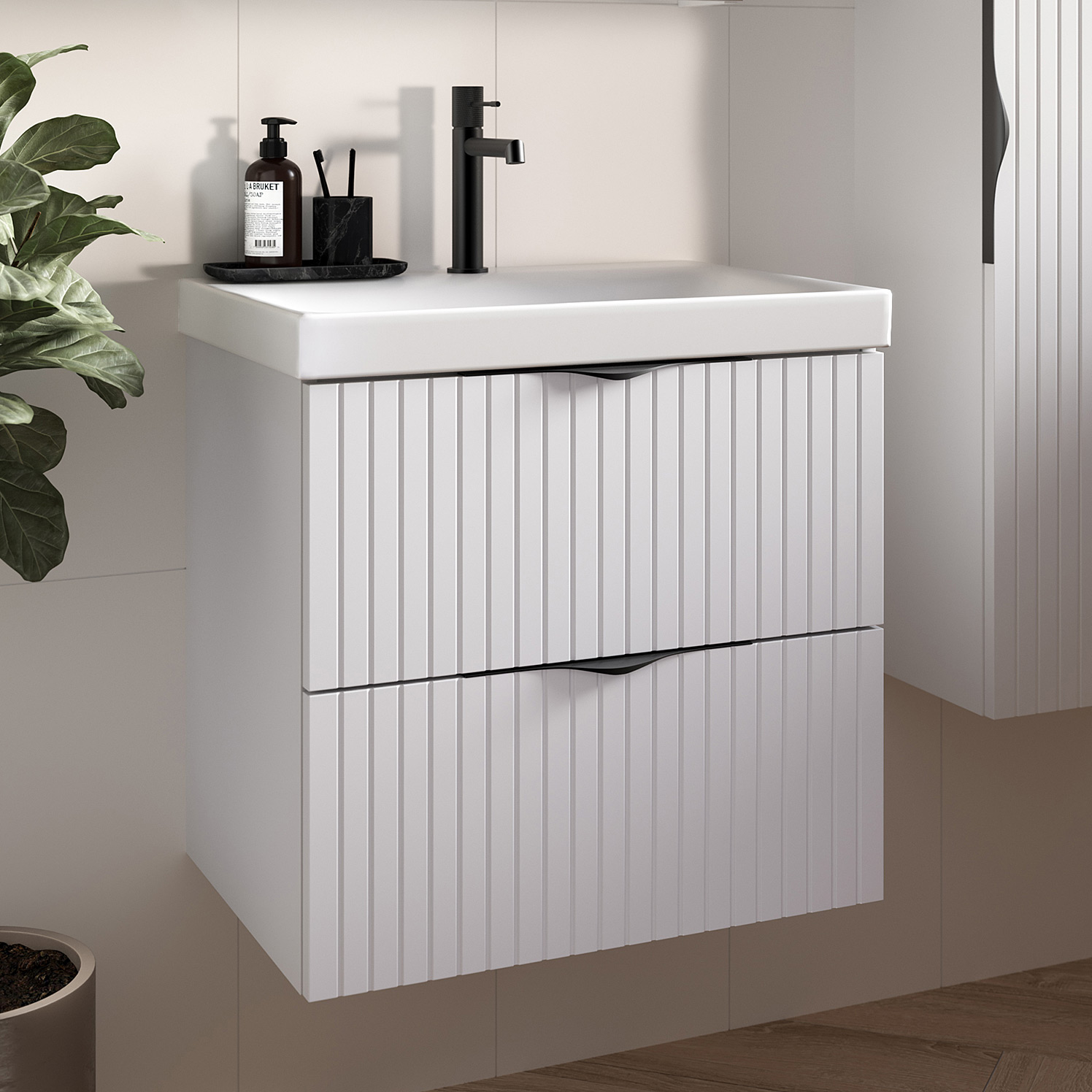 Cersanit Tirso umywalka z szafką 100 cm białą S801-542 - Wysyłka w 24h
