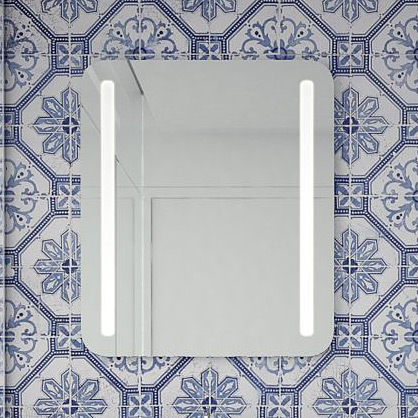 Dubiel Vitrum Lotus lustro prostokątne 70x60 cm z oświetleniem