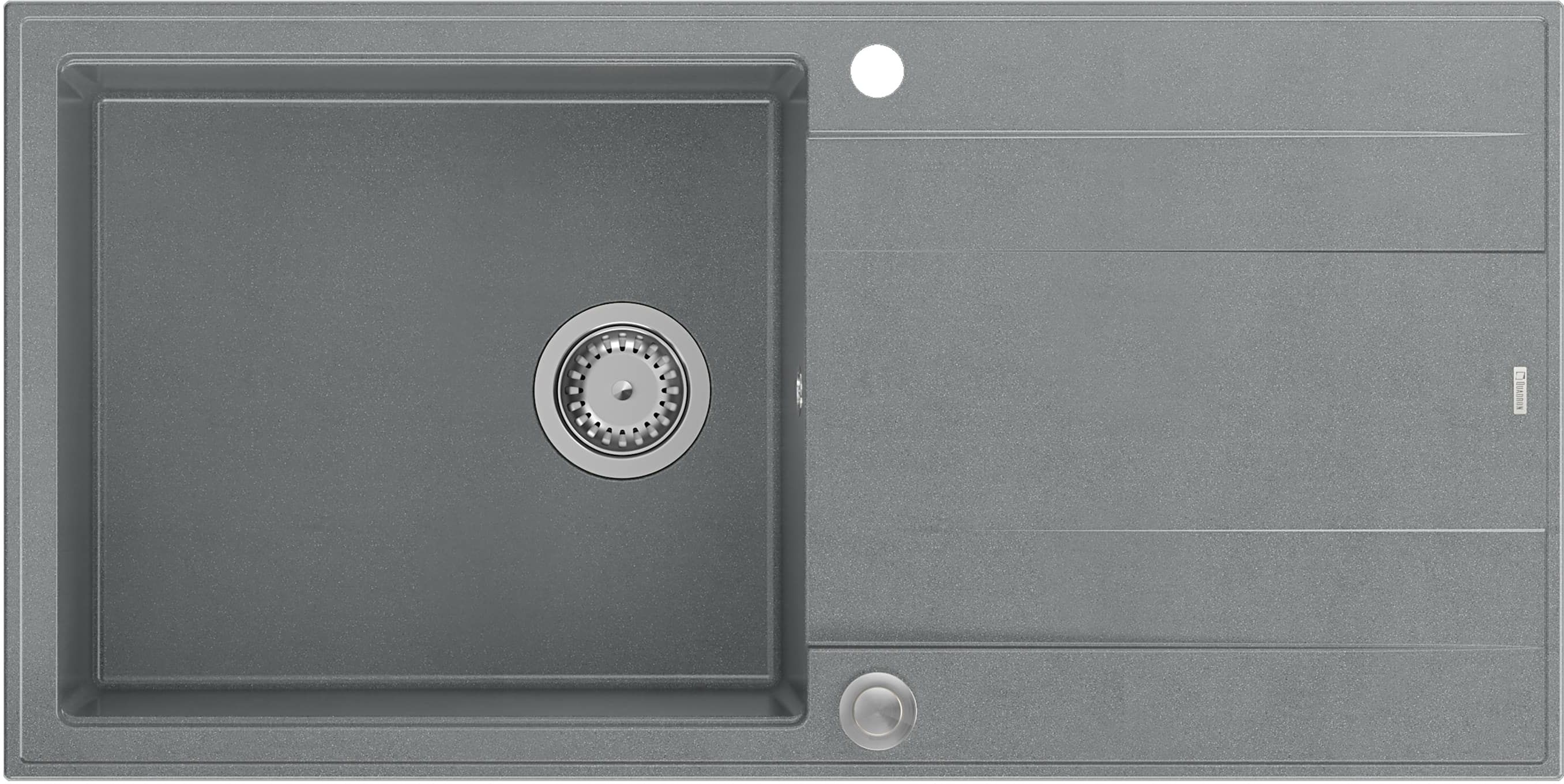 Quadron Evan 146XL zlewozmywak 100x50 cm GraniteQ silver stone/stalowy HCQE10050U5_BS_P2O