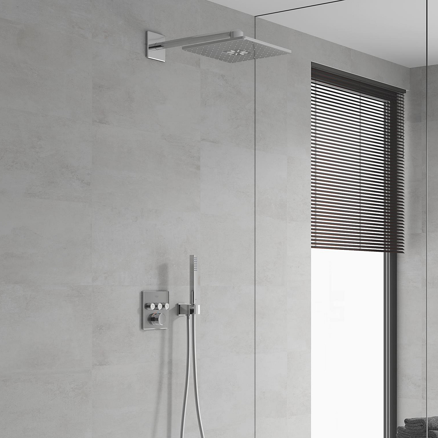 Grohe SmartControl zestaw prysznicowy podtynkowy z deszczownicą StarLight Chrome 34712000