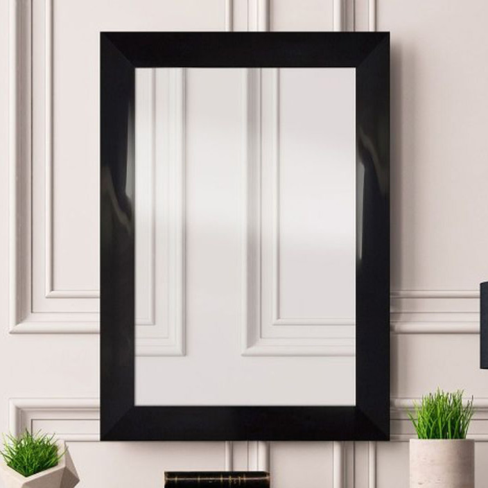 Ars Longa Simple lustro 183x73 cm prostokątne czarne SIMPLE60170-C