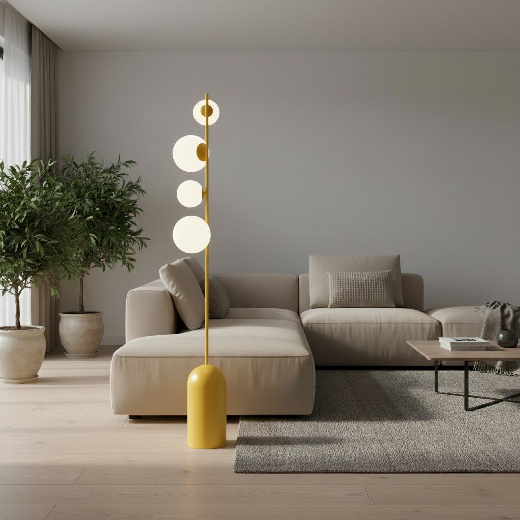 Emibig Etno lampa stojąca 4x8 W pomarańczowa 1502/LP4